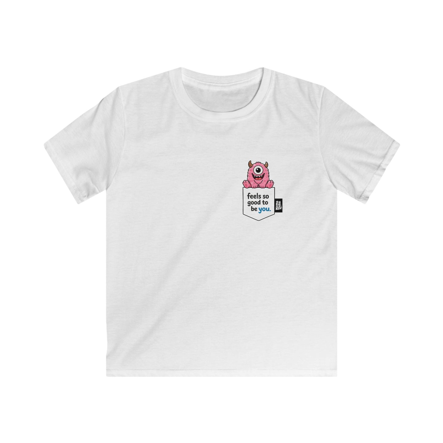 Kids Pocket (Monster) Tee - White/Color